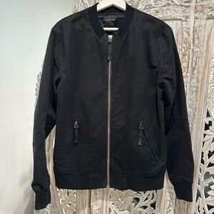Helmut Lang Classic Black Bomber Jacket